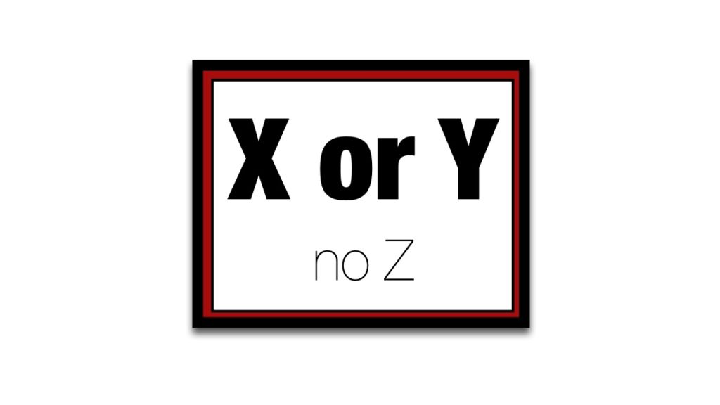 TheREDWords.website/BLOG page. A graphic image of X or Y, and no Z.